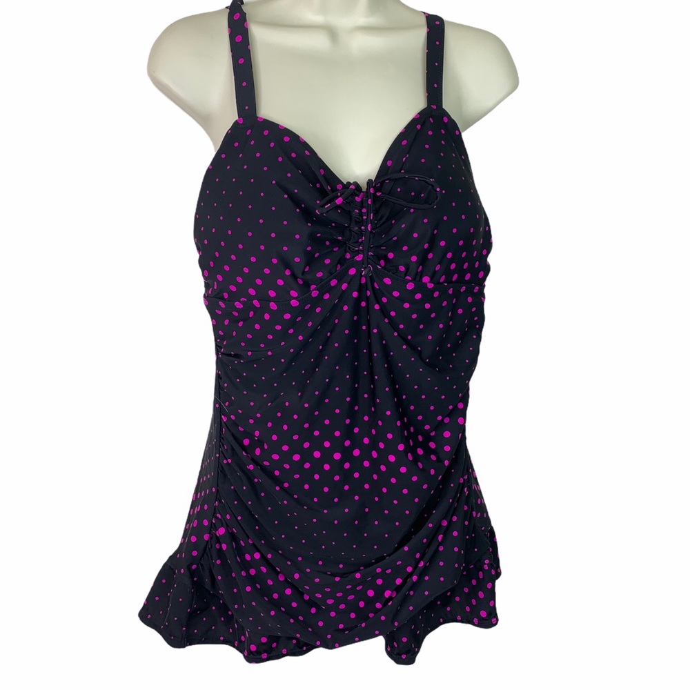Septangle Women’s Polka Dots Skirted One Piece Swimsuit